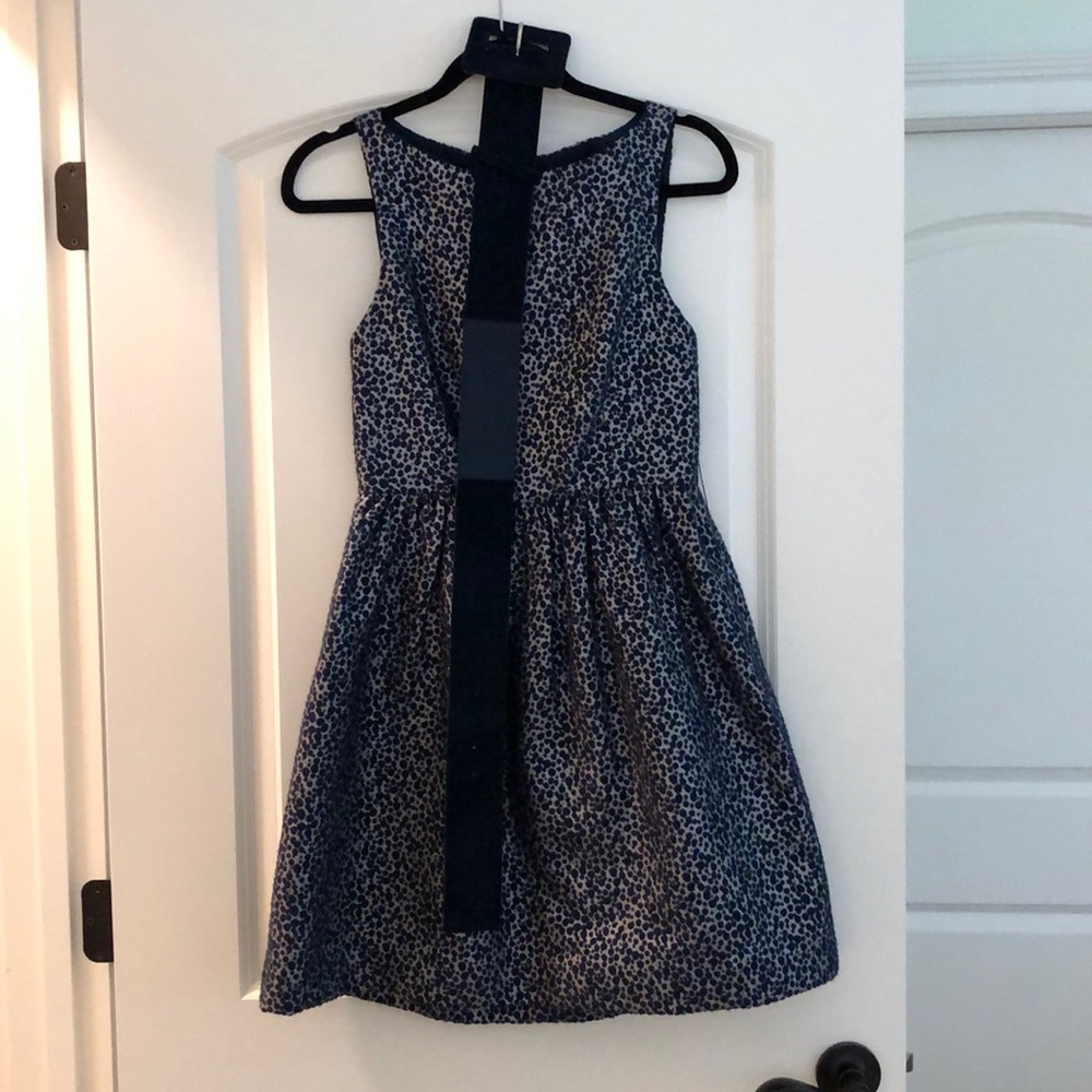 Alice + Olivia Blue and Black Mini Dress
